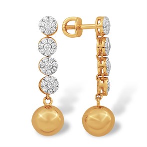 Серьги (пусеты и продевки) золотые. Вес 4,70 г. MG843