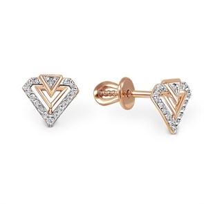 Серьги (пусеты и продевки) золотые. Вес 1,30 г. MG855