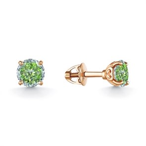 Серьги (пусеты и продевки) золотые. Вес 1,81 г. MG869