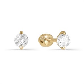 Серьги (пусеты и продевки) золотые. Вес 1,26 г. MG871
