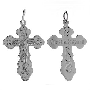 Крест серебряный Ag 925, коллекция Москва златоглавая-2, с молитвой Спаси и сохрани, 2,5 гр. КРС0224399