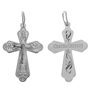 Крест серебряный Ag 925, коллекция Москва златоглавая-2, 2,2 гр. КРС0224406