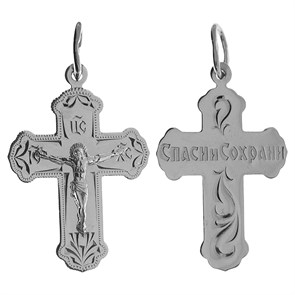 Крест серебряный Ag 925, коллекция Москва златоглавая-2, с молитвой Спаси и сохрани, 1,93 гр. КРС0224420