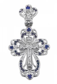 Крест серебряный Ag 925, коллекция Иваново, вставка Фианит, 2,55 гр. КРС0224445