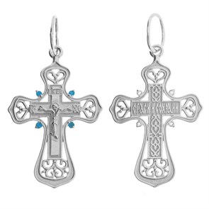 Крест серебряный Ag 925, коллекция Иваново, вставка Фианит, 2,46 гр. КРС0224463