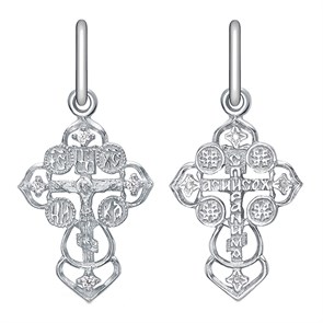 Крест серебряный Ag 925, коллекция Иваново, вставка Фианит, 0,96 гр. КРС0224480