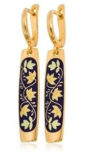 {{photo.Alt || photo.Description || 'Серьги серебряные позолоченное эмаль горячая 6 гр.'}}