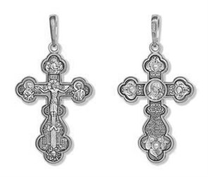 Крест серебряный Ag 925, коллекция Липецк, Чернение (оксидирование), 8,95 гр. КРС0224607