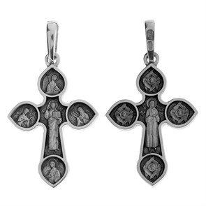 Крест позолоченный Ag 925/Au 585, коллекция Липецк, лик Матрона Св., Позолота желтая 999*, 5,08 гр. КРС0224611