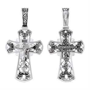 Крест серебряный Ag 925, коллекция Санкт-Петербург, Чернение (оксидирование), 2,25 гр. КРС0224659