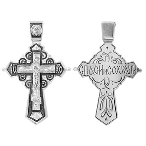 Крест серебряный Ag 925, коллекция Санкт-Петербург, Чернение (оксидирование), 7,33 гр. КРС0224664