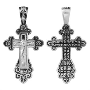 Крест серебряный Ag 925, коллекция Санкт-Петербург, Чернение (оксидирование), 7,59 гр. КРС0224671