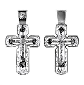 Крест серебряный Ag 925, коллекция Санкт-Петербург, Чернение (оксидирование), 3,44 гр. КРС0224674