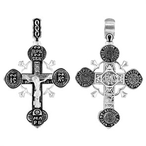 Крест серебряный Ag 925, коллекция Санкт-Петербург, Чернение (оксидирование), 6,44 гр. КРС0224768