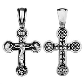 Крест серебряный Ag 925, коллекция Санкт-Петербург, с молитвой Кресту твоему поклоняемся, Владыко, Чернение (оксидирование), 9,05 гр. КРС0224795