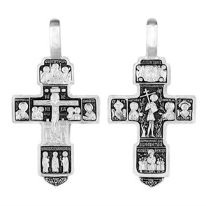 Крест серебряный Ag 925, коллекция Санкт-Петербург, лик Троица Св., Чернение (оксидирование), 13,46 гр. КРС0224811