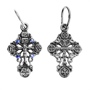 Крест серебряный Ag 925, коллекция Светоч, вставка Фианит, 0,91 гр. КРС02241096