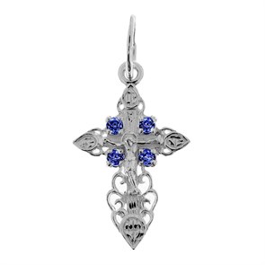 Крест серебряный Ag 925, коллекция Светоч, вставка Фианит, 0,89 гр. КРС02241103