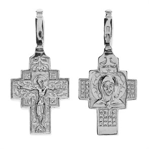 Крест серебряный Ag 925, коллекция Светоч, лик Матрона Св., 3,94 гр. КРС02241109