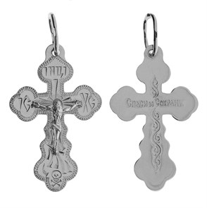 Крест серебряный Ag 925, коллекция Москва златоглавая-2, Родий, 1,95 гр. КРС02241300