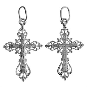 Крест серебряный Ag 925, коллекция Иваново, Родий, 1,54 гр. КРС02241313