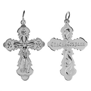 Крест серебряный Ag 925, коллекция Москва златоглавая-2, Родий, 2,97 гр. КРС02241332