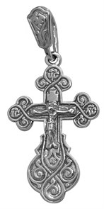 Крест серебряный Ag 925, коллекция Спаси и сохрани, лик Матрона Св., Родий, 4,05 гр. КРС02241337