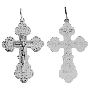 Крест серебряный Ag 925, коллекция Эпифания, Родий, 0,95 гр. КРС02241353