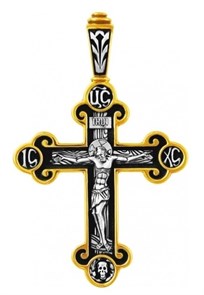 Крест серебряный Ag 925, коллекция Спаси и сохрани, c эмалью, 3,91 гр. КРС02241369