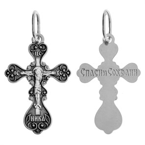 Крест серебряный Ag 925, коллекция Иваново, Чернение (оксидирование), 0,91 гр. КРС02241375