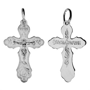 Крест серебряный Ag 925, коллекция Москва златоглавая-2, с молитвой Спаси и сохрани, 3,3 гр. КРС02241379