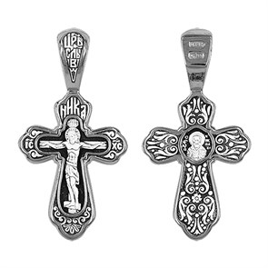 Крест серебряный Ag 925, коллекция Санкт-Петербург, лик Николай Св., Чернение (оксидирование), 3,55 гр. КРС02241388