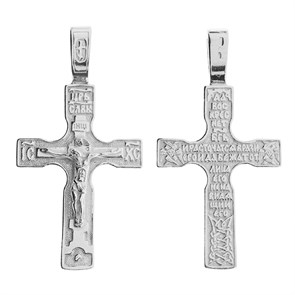 Крест серебряный Ag 925, коллекция Иваново, с молитвой Да воскреснет Бог..., 4,17 гр. КРС02241408