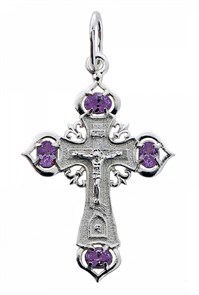 Крест серебряный Ag 925, коллекция Иваново, вставка Фианит, 2,42 гр. КРС02241448