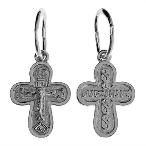 Крест серебряный Ag 925, коллекция Спаси и сохрани, с молитвой Спаси и сохрани, 0,8 гр. КРС02241451