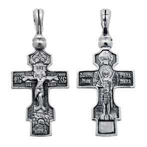 Крест серебряный Ag 925, коллекция Санкт-Петербург, лик Михаил Архангел, Чернение (оксидирование), 2,62 гр. КРС02241471