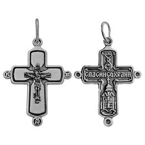 Крест серебряный Ag 925, коллекция Духовное наследие, Чернение (оксидирование), 2,35 гр. КРС02241482