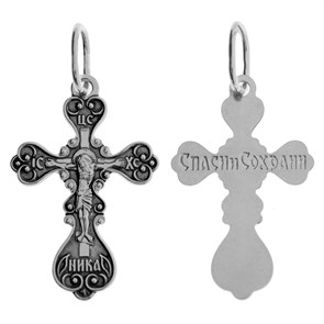 Крест серебряный Ag 925, коллекция Иваново, Чернение (оксидирование), 0,89 гр. КРС02241525