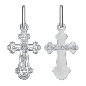 Крест серебряный Ag 925, коллекция Иваново, Родий, 0,69 гр. КРС02241527