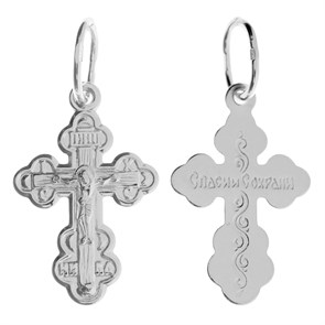 Крест серебряный Ag 925, коллекция Иваново, Родий, 0,79 гр. КРС02241545