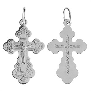 Крест серебряный Ag 925, коллекция Иваново, Родий, 1,64 гр. КРС02241547