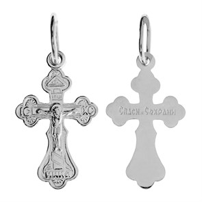 Крест серебряный Ag 925, коллекция Иваново, Родий, 0,78 гр. КРС02241552