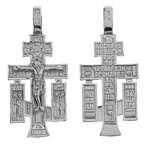 Крест серебряный Ag 925, коллекция Иваново, с молитвой Да воскреснет Бог..., 6,75 гр. КРС02241774