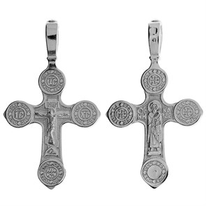 Крест серебряный Ag 925, коллекция Иваново, лик Николай Чудотворец, 4,4 гр. КРС02241796