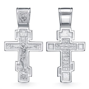 Крест серебряный Ag 925, коллекция Иваново, с молитвой Кресту твоему поклоняемся, Владыко, 5,61 гр. КРС02241800