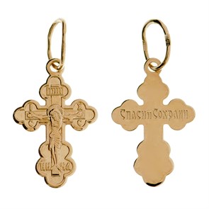 Крест золотой Au 585, коллекция Иваново, 1,27 гр. КРС02241815