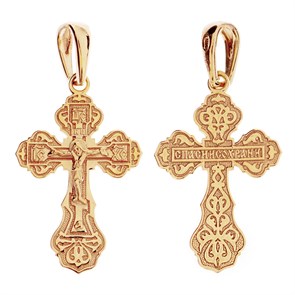 Крест золотой Au 585, коллекция Иваново, с молитвой Спаси и сохрани, 2,18 гр. КРС02241835