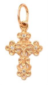 Крест золотой Au 585, коллекция Иваново, вставка Фианит, 1,08 гр. КРС02241842