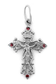 Крест серебряный Ag 925, коллекция Иваново, вставка Фианит, 2,53 гр. КРС02241855