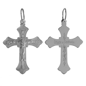 Крест серебряный Ag 925, коллекция Иваново, Платина, 1,4 гр. КРС02241860